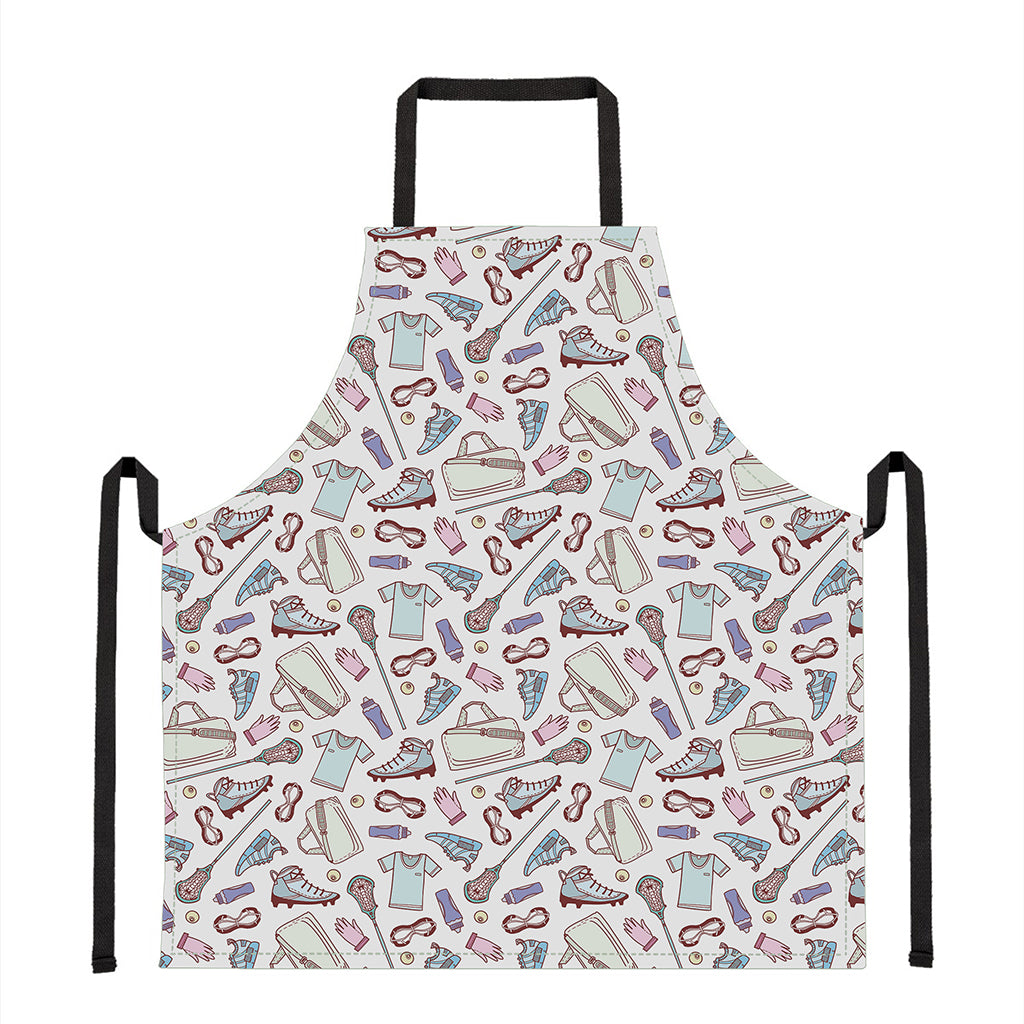 Lacrosse Sport Pattern Print Apron
