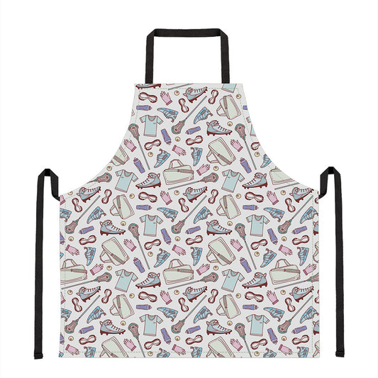 Lacrosse Sport Pattern Print Apron