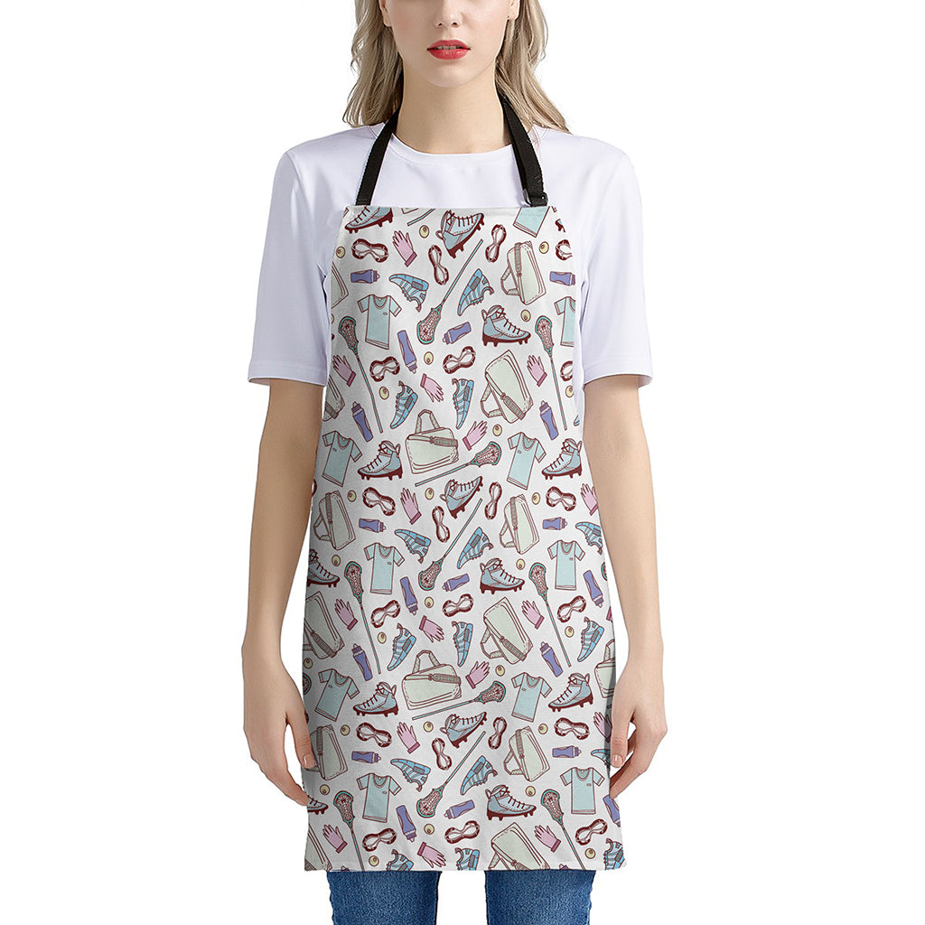 Lacrosse Sport Pattern Print Apron