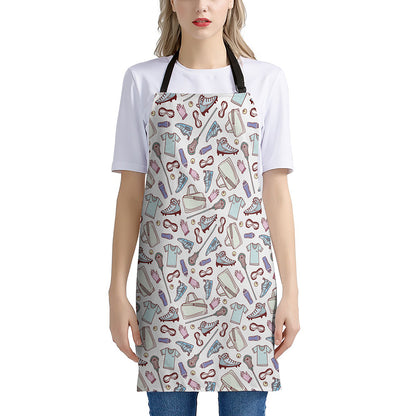 Lacrosse Sport Pattern Print Apron