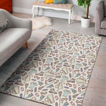 Lacrosse Sport Pattern Print Area Rug