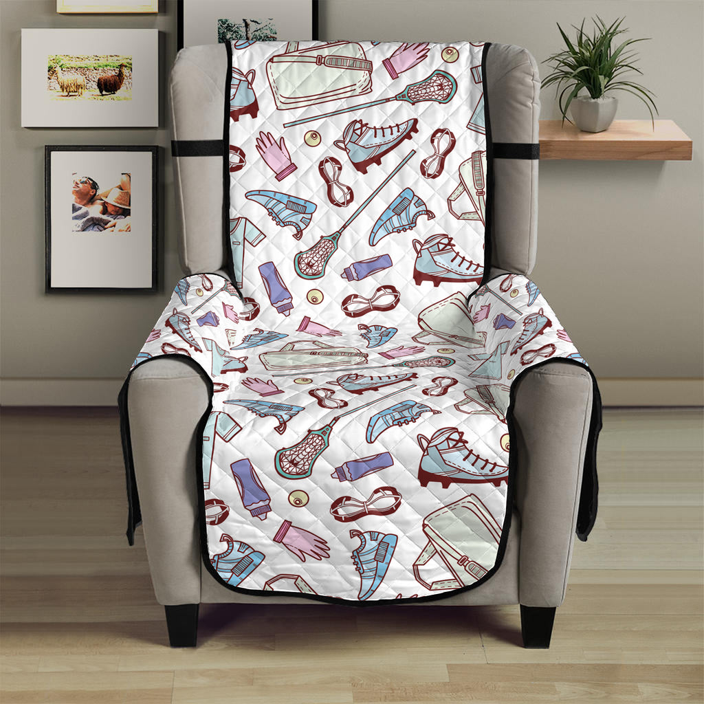 Lacrosse Sport Pattern Print Armchair Protector