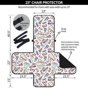 Lacrosse Sport Pattern Print Armchair Protector