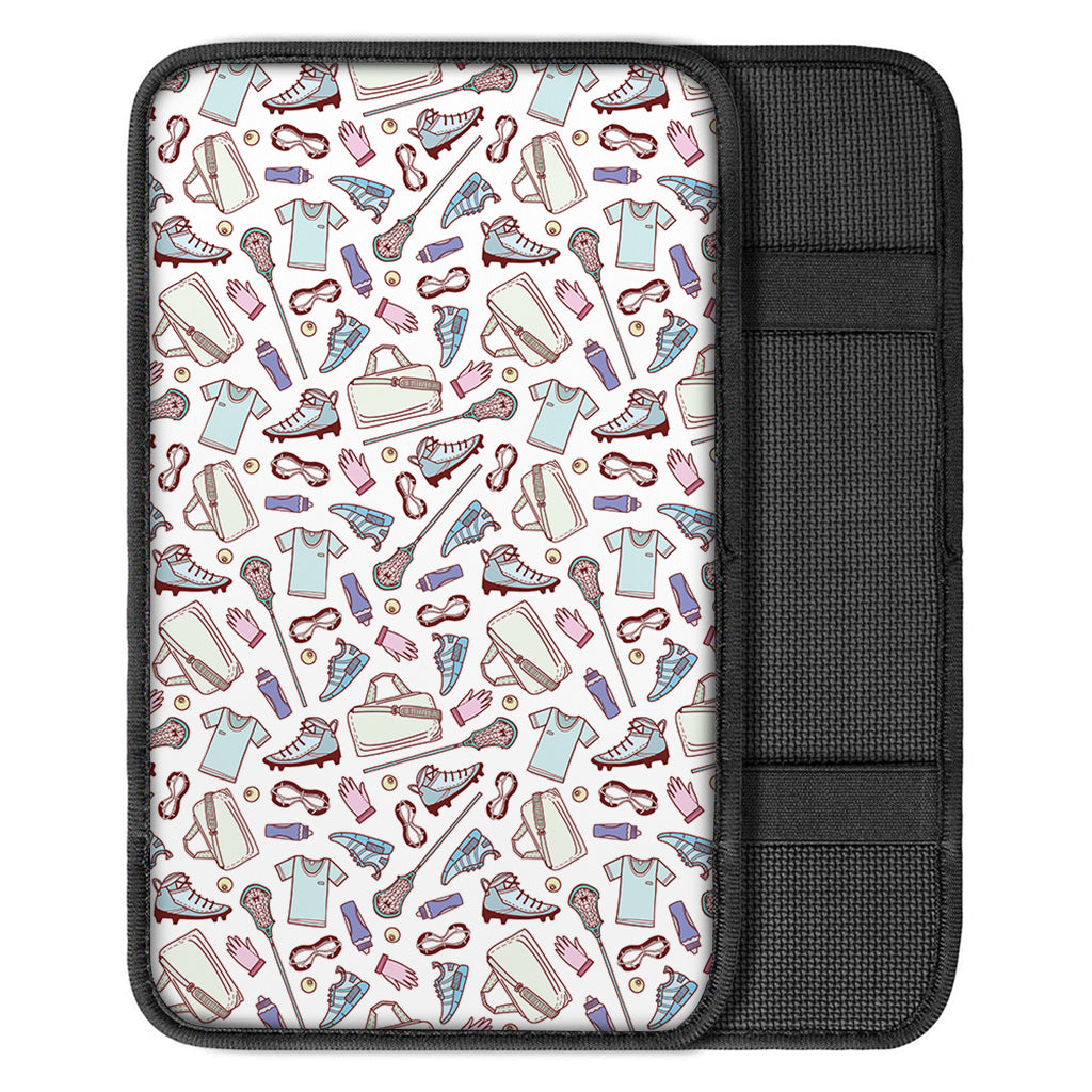 Lacrosse Sport Pattern Print Car Center Console Cover