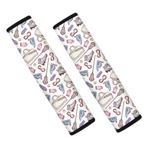 Lacrosse Sport Pattern Print Car Seat Belt Covers