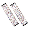 Lacrosse Sport Pattern Print Car Seat Belt Covers