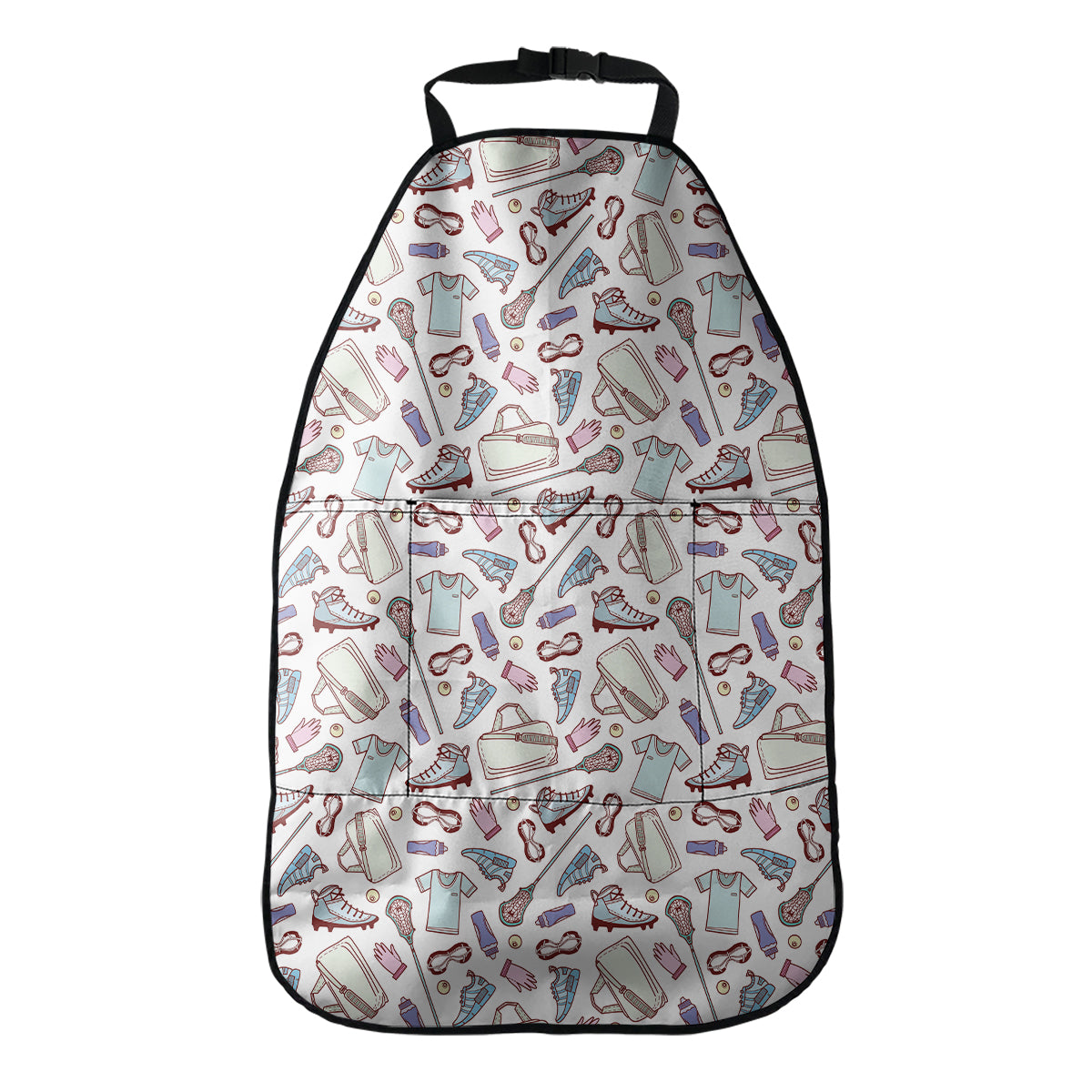 Lacrosse Sport Pattern Print Car Seat Organizers