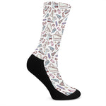 Lacrosse Sport Pattern Print Crew Socks