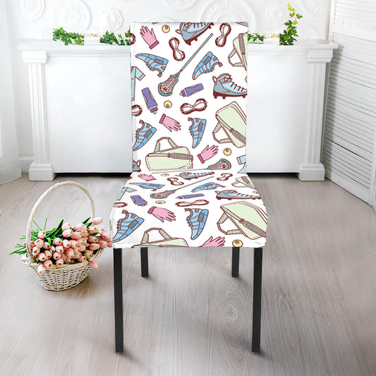 Lacrosse Sport Pattern Print Dining Chair Slipcover