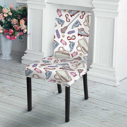 Lacrosse Sport Pattern Print Dining Chair Slipcover