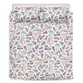 Lacrosse Sport Pattern Print Duvet Cover Bedding Set