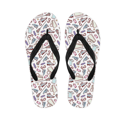 Lacrosse Sport Pattern Print Flip Flops