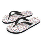 Lacrosse Sport Pattern Print Flip Flops