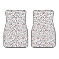 Lacrosse Sport Pattern Print Front Car Floor Mats