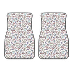 Lacrosse Sport Pattern Print Front Car Floor Mats