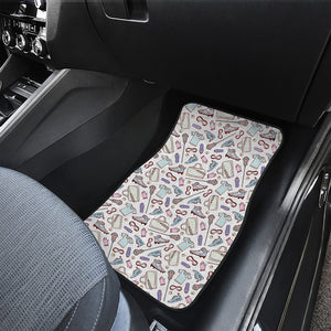 Lacrosse Sport Pattern Print Front Car Floor Mats