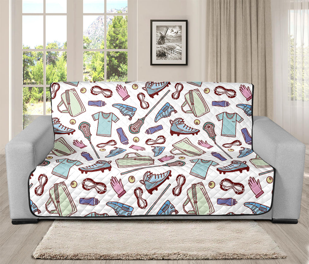 Lacrosse Sport Pattern Print Futon Protector