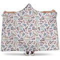 Lacrosse Sport Pattern Print Hooded Blanket