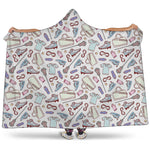 Lacrosse Sport Pattern Print Hooded Blanket