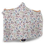 Lacrosse Sport Pattern Print Hooded Blanket