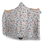 Lacrosse Sport Pattern Print Hooded Blanket