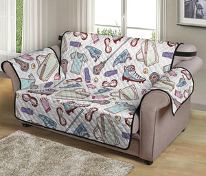 Lacrosse Sport Pattern Print Loveseat Protector