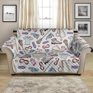 Lacrosse Sport Pattern Print Loveseat Protector