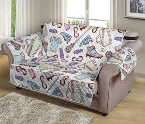 Lacrosse Sport Pattern Print Loveseat Protector