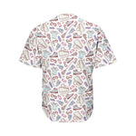 Lacrosse Sport Pattern Print Men's Baseball Jersey