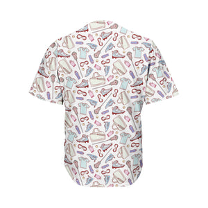 Lacrosse Sport Pattern Print Men's Baseball Jersey