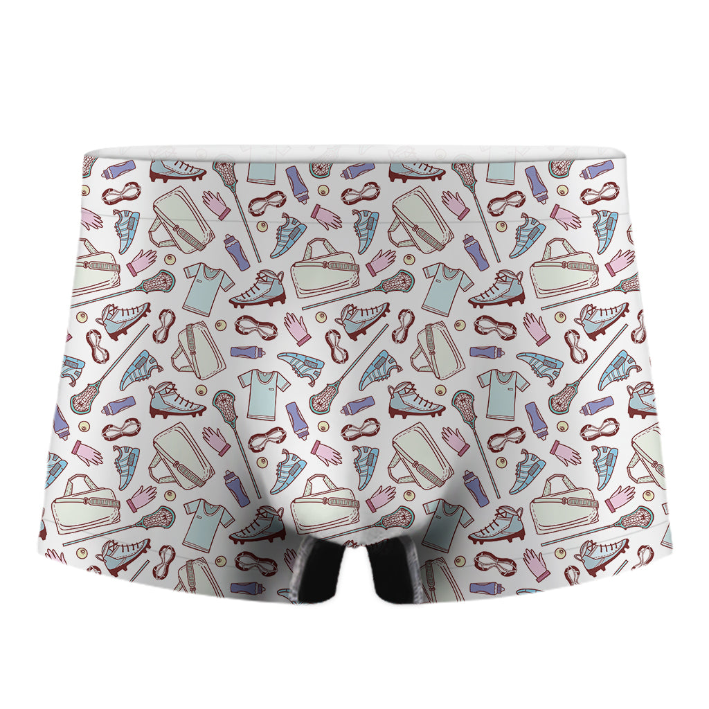 Lacrosse Sport Pattern Print Men's Boxer Briefs