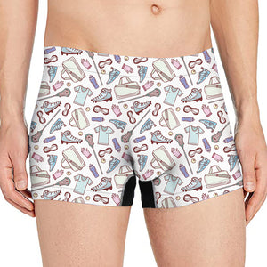 Lacrosse Sport Pattern Print Men's Boxer Briefs