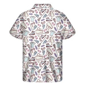 Lacrosse Sport Pattern Print Men's Short Sleeve Shirt