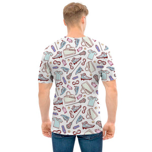 Lacrosse Sport Pattern Print Men's T-Shirt