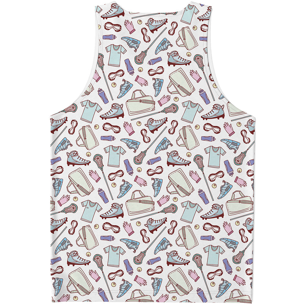 Lacrosse Sport Pattern Print Men's Tank Top