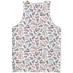 Lacrosse Sport Pattern Print Men's Tank Top