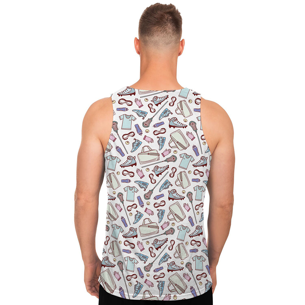 Lacrosse Sport Pattern Print Men's Tank Top