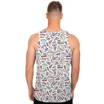 Lacrosse Sport Pattern Print Men's Tank Top