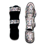 Lacrosse Sport Pattern Print Muay Thai Shin Guard
