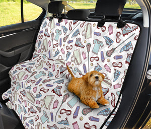 Lacrosse Sport Pattern Print Pet Car Back Seat Cover