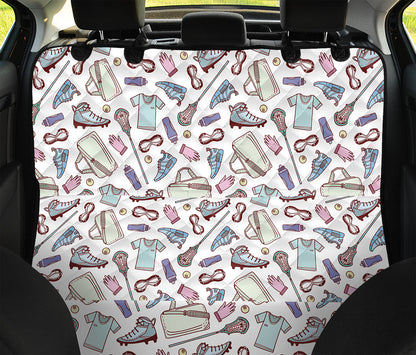 Lacrosse Sport Pattern Print Pet Car Back Seat Cover