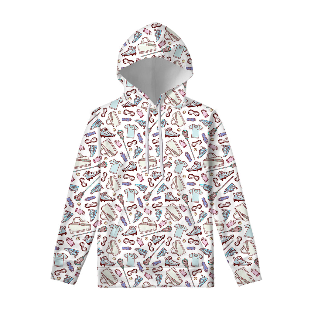 Lacrosse Sport Pattern Print Pullover Hoodie