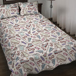 Lacrosse Sport Pattern Print Quilt Bed Set