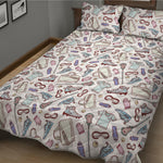 Lacrosse Sport Pattern Print Quilt Bed Set