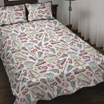 Lacrosse Sport Pattern Print Quilt Bed Set