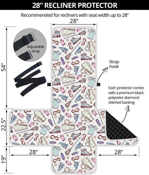 Lacrosse Sport Pattern Print Recliner Protector