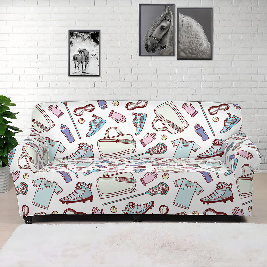 Lacrosse Sport Pattern Print Sofa Cover