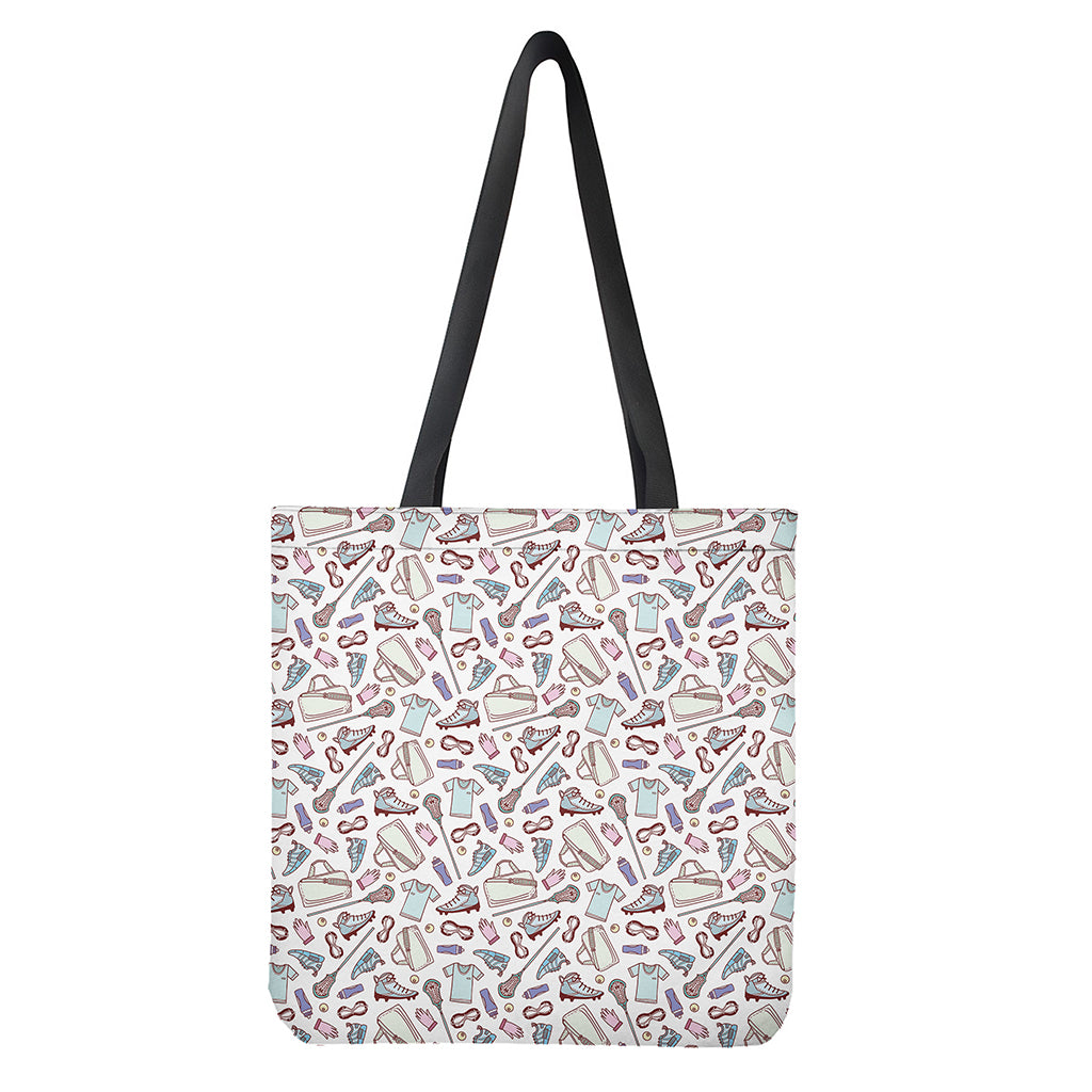 Lacrosse Sport Pattern Print Tote Bag