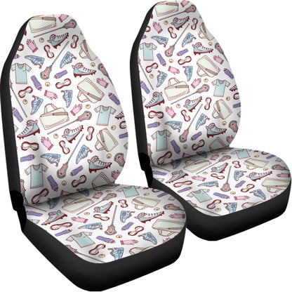 Lacrosse Sport Pattern Print Universal Fit Car Seat Covers