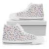 Lacrosse Sport Pattern Print White High Top Shoes